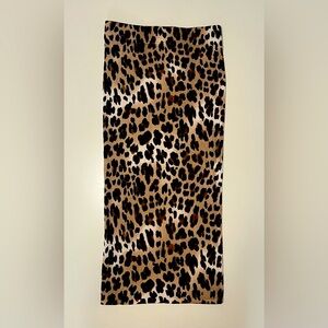 Vintage Bebe Long Leopard Knit Stretch Small y2k